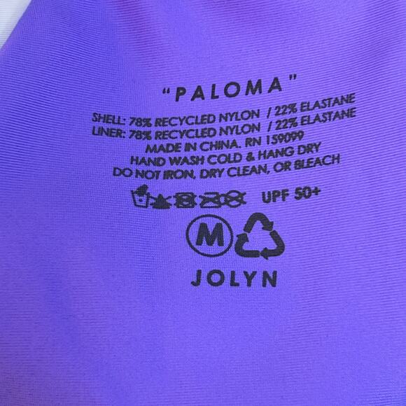 NWT Jolyn Surf Swimsuit One Piece Long Sleeve Paloma Purple Revolve Medium - Picture 7 of 7